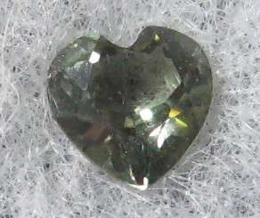 TEAL Green Hart Shape TOURMALINE, .60ct 5x5mm