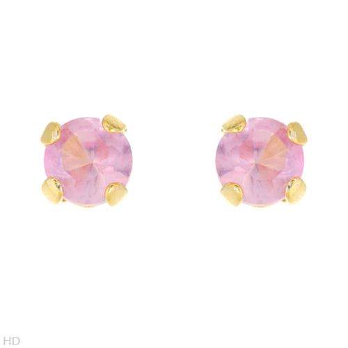 Attractive Brand New Stud Earrings With Genuine Sapphires Made of 14K/925 Gold plated Silve