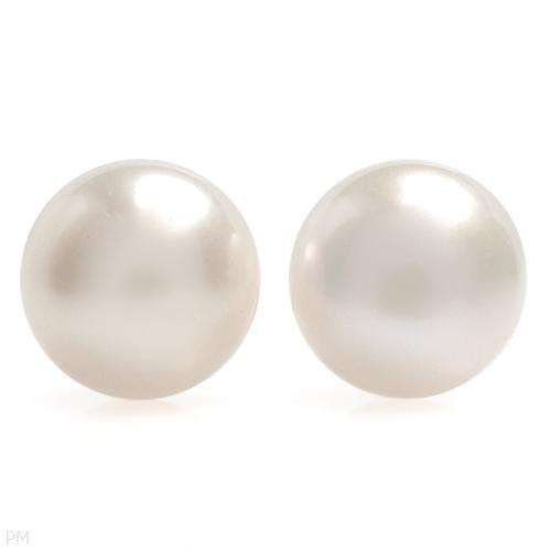 High Quality Earrings With Genuine 7.50mm Freshwater Pearls Crafted in Solid 925 Sterling silver