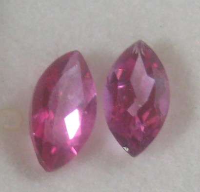 FINE PINK TOPAZ, Marquise cut  1.20ct 8x4mm (Set of 2