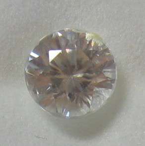 FINE NATURAL 1,20ct Round cut WHITE ZIRCON 6mm