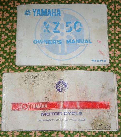 Yamaha RZ 50 Owners manual and Service Book