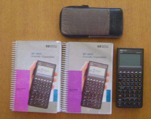 Early 1990s Hewlett Packard HP 48SX Scientific Programmable Calculator with Manual