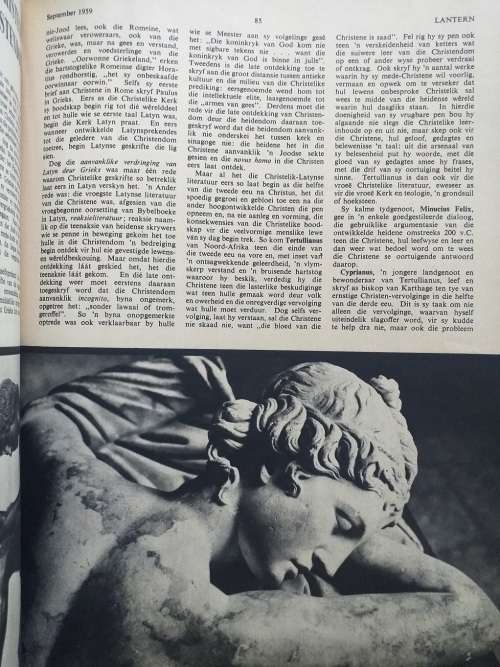 Lantern magazine (Julie to Sept 1959) Vol 9 no 1 Our Classical Heritage / Ons klassieke erfenis