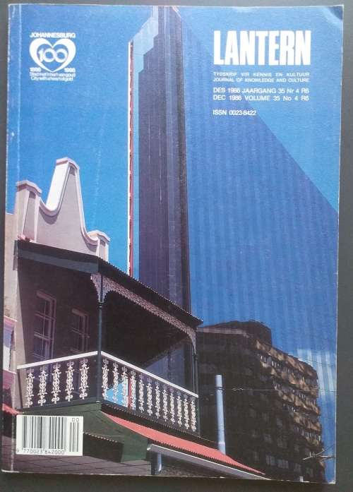 Lantern magazine (Dec 1986) Vol 35 no 4 (Johannesburg Centenary issue 1886 to 1986)