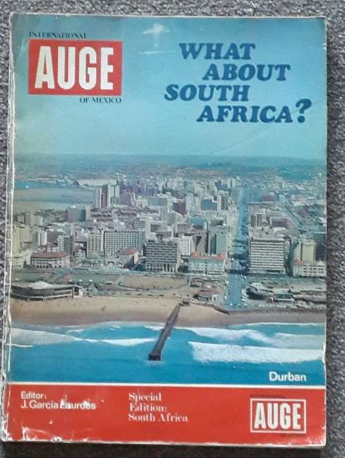 AUGE What about South Africa ? (April 1971 large magazine by Auge Mexico)