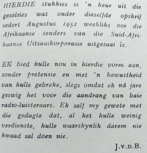 Ook die klein dingetjies (J van der Berg)