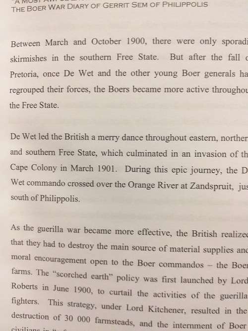 A most awful excitement. Anglo Boer war diary of Gerrit Sem of Philippolis (Doreen Atkinson)