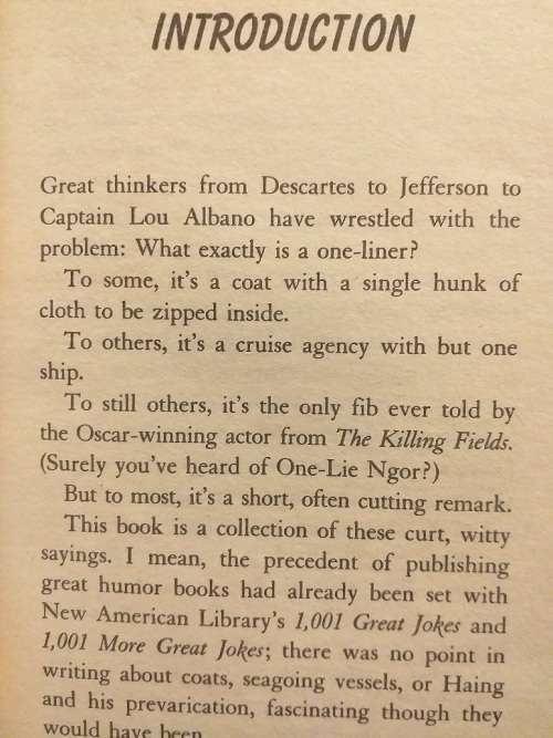 1001 great one liners (Jeff Rovin)