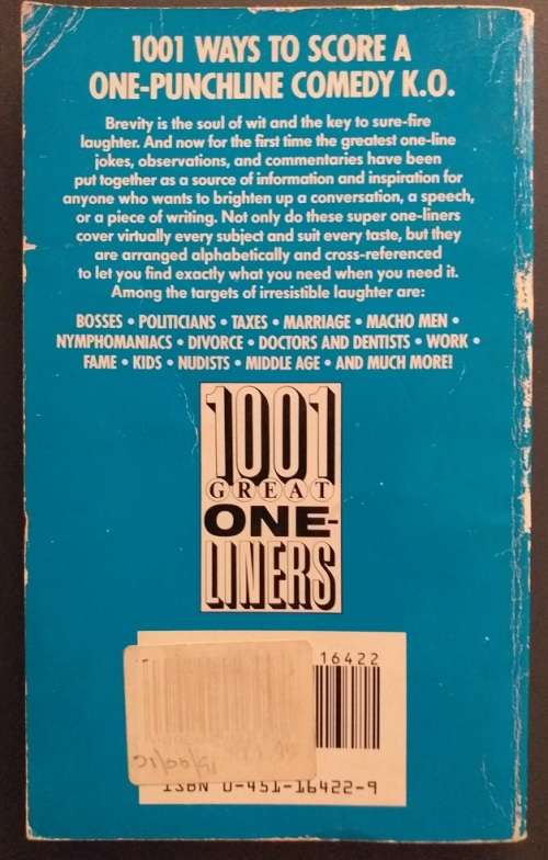 1001 great one liners (Jeff Rovin)