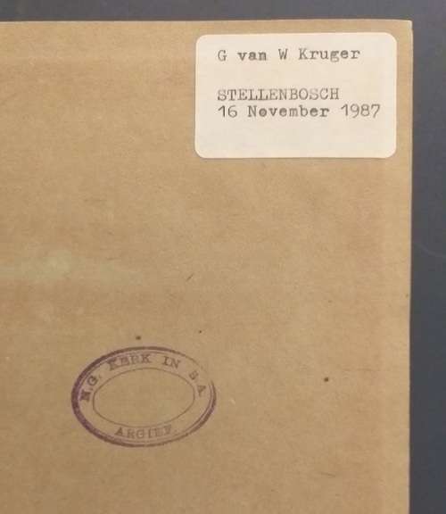 Boustoffen voor de Geschiedenis der NG Kerken in Zuid Afrika Dele I, II en III VOLLEDIG