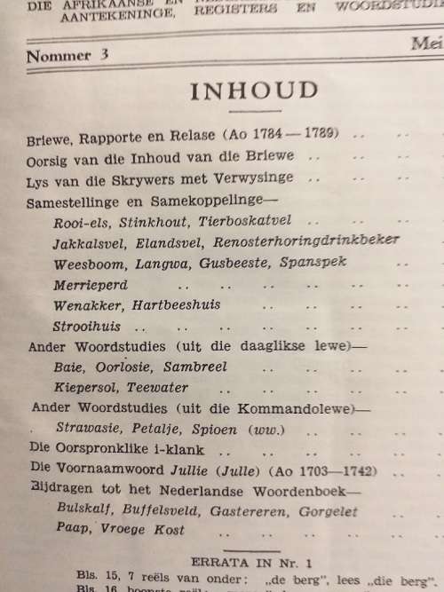 Die Kaapse Taalargief nr 1 tot 4 (LC van Oordt) gebind KOPIE VAN PJ NIENABER met brief