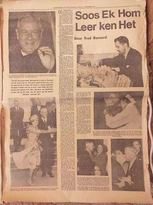 Dr Verwoerd se moord - Byvoegsel tot Die Volksblad 9 September 1966