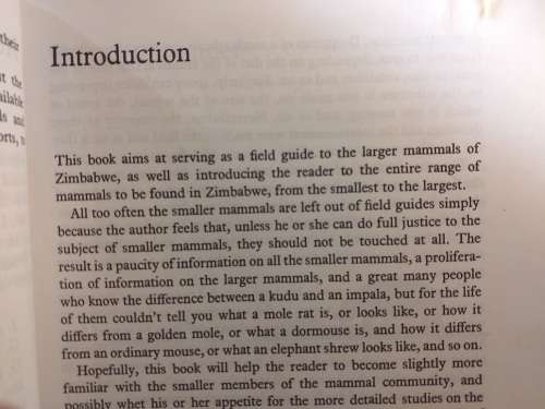 Bundu Series Wild mammals - A field guide and introduction to the mammals of Zimbabwe