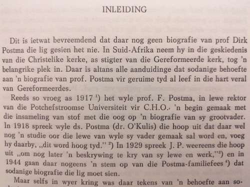 Prof Dirk Postma 1818-1900 (Dr GCP van der Vyfer)