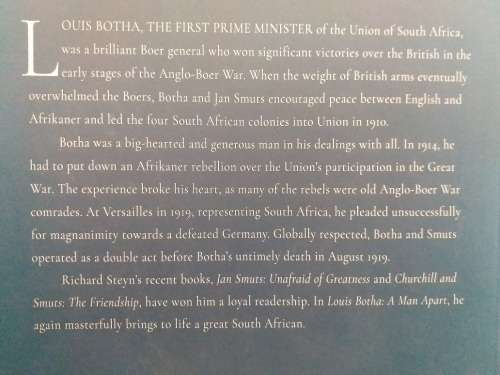 Louis Botha - A man apart (Richard Steyn) **AS NEW**