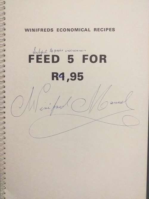 Winifred`s Economical recipes (Winifred Manuel) Signed by author