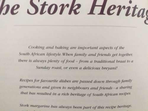Stork Family Heritage Cookbook