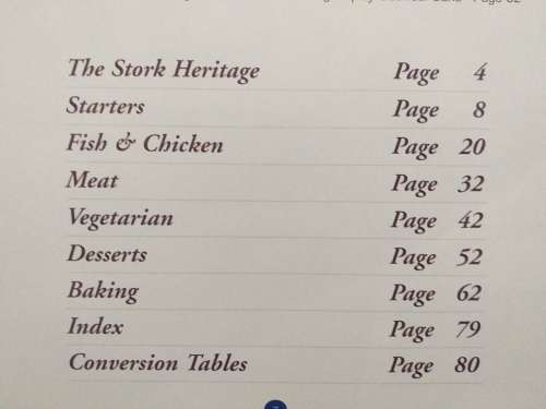 Stork Family Heritage Cookbook