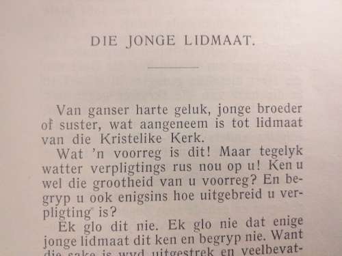 De Jonge Lidmaat (deur leraar van die NG Kerk) 1931