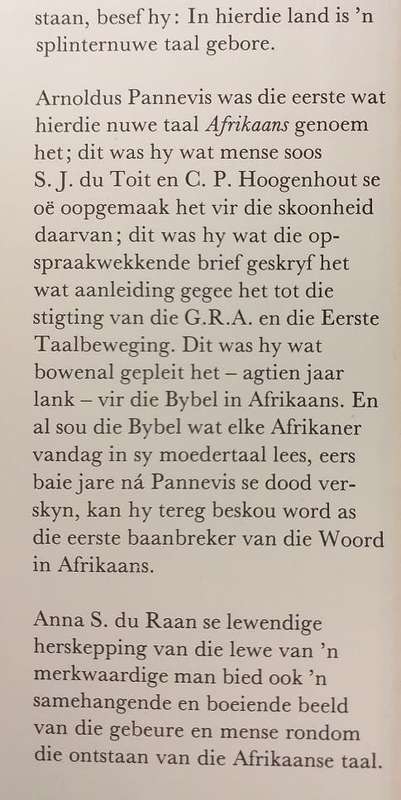Baanbreker Van Die Woord Die verhaal van Arnoldus Pannevis en die stryd om Afrikaans (Anna du Raan)