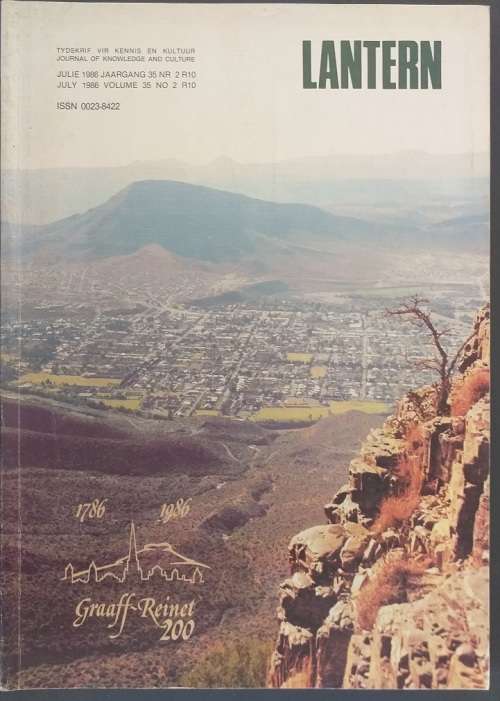 Lantern Tydskrif Magazine Julie 1986 Vol 35 Nr 2 Graaff-Reinette 1786-1986