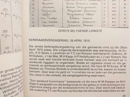 God met ons 1914-1989 NG Kerk Memel