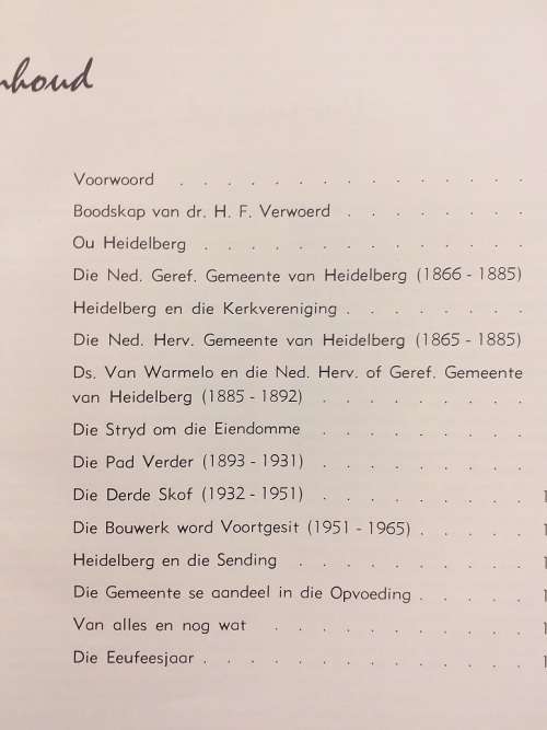 Aan God Alleen Die Eer - Heidelberg Transvaal 1865-1965 (Dr AE Faul Bosman)