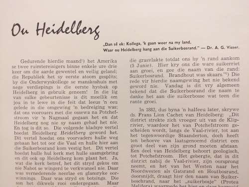 Aan God Alleen Die Eer - Heidelberg Transvaal 1865-1965 (Dr AE Faul Bosman)