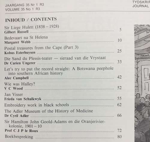 Lantern Magazine/ Tydskrif Jan 1986 Vol 35 nr 1