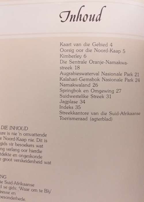 Suid-Afrika: Noord-Kaap en Namakwaland- Sien die wêreld in ons land. SATOER/SATOUR 1980s/1990s