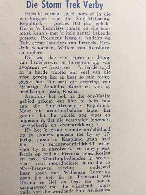 Die Storm Trek Verby (Anna de Villiers)