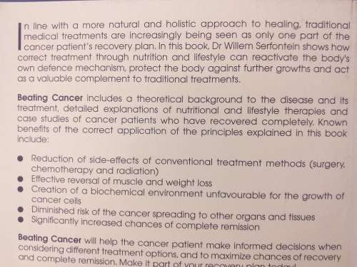 Beating Cancer (Dr Willem Serfontein)