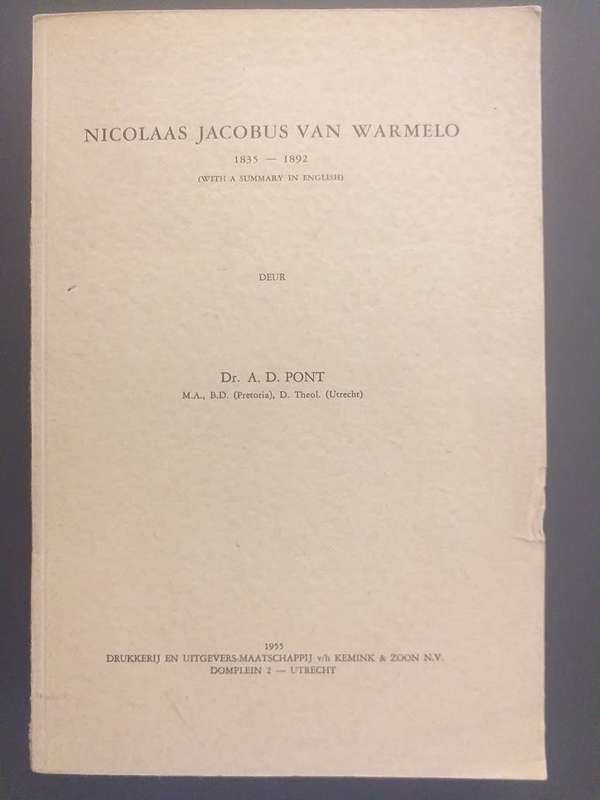 Nicolaas Jacobus van Warmelo (1835-1892) deur Dr AD Pont
