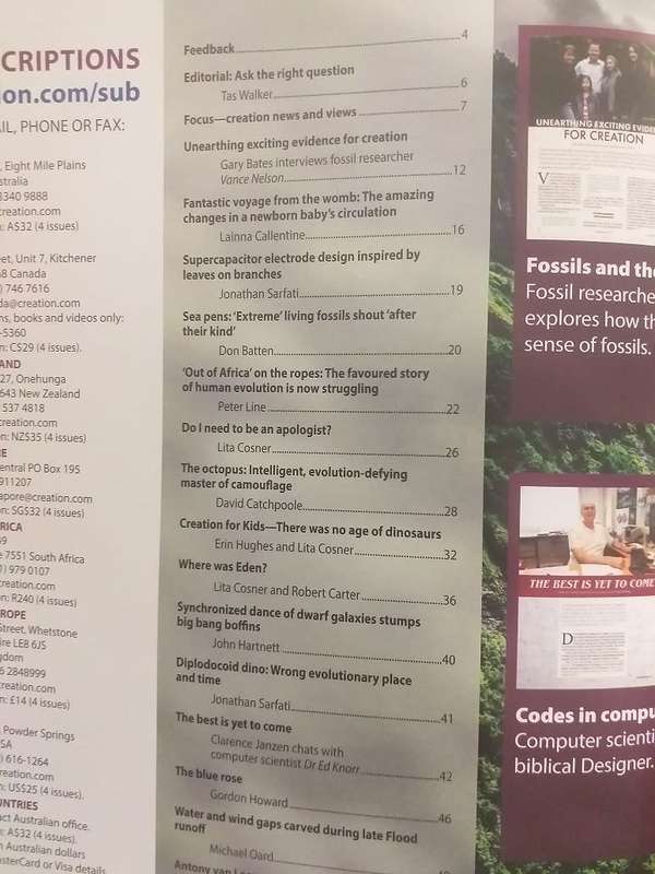 Six Issues of Creation Magazine (Creation.com)