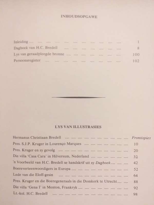 Dagboek van HC Bredell (AG Oberholster)