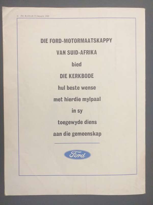 Die Kerkbode 120 Jaar - Kerkblad van die NG Kerk -Januarie 1969