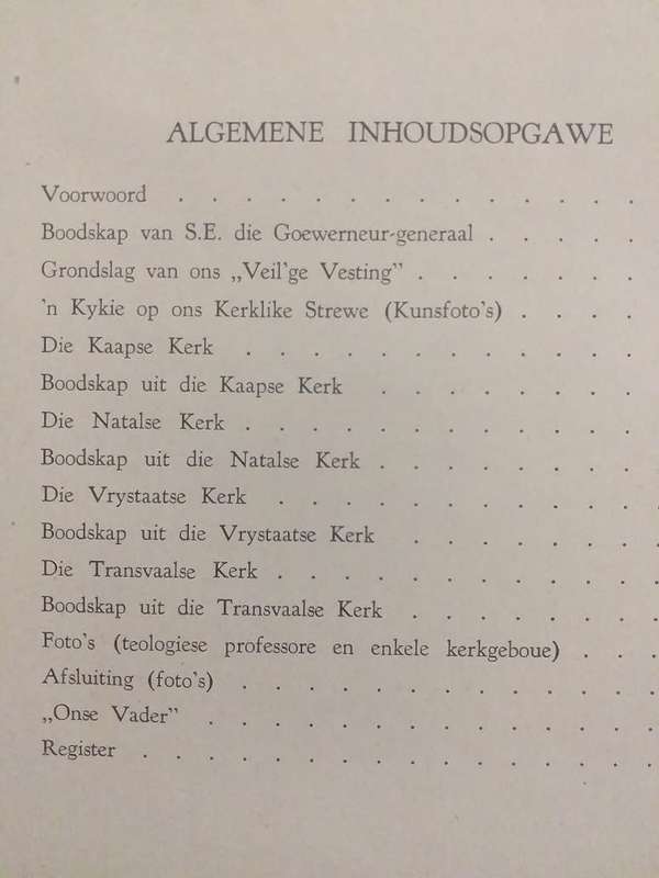 Ons Gemeentelike Feesalbum- NG Kerk 1952 Van Riebeeck- Fees