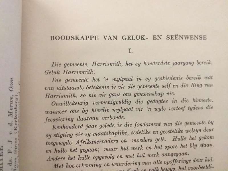 Onder die wolk van Genade: Gedenkboek NG Gemeente Harrismith 1849-1949