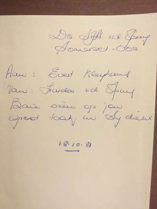 Gedenkboek van Ned Geref Kerk Somerset Oos 1825-1935 (Eerwaarde A Dreyer)