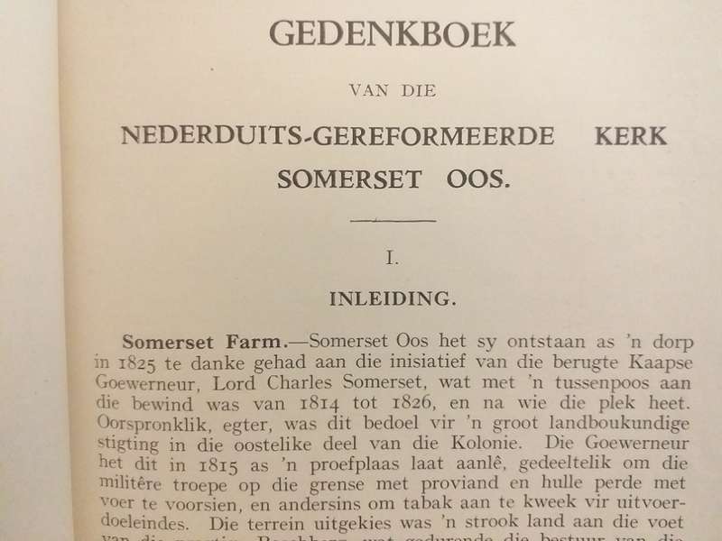 Gedenkboek van Ned Geref Kerk Somerset Oos 1825-1935 (Eerwaarde A Dreyer)
