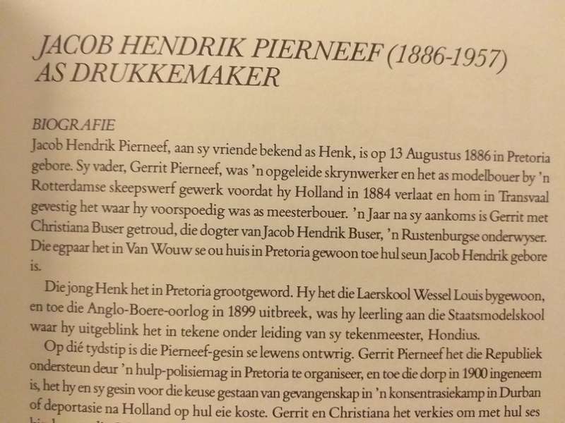 JH Pierneef as Drukkemaker / Jacob Hendrik Pierneef as Printmaker (Margaret Vorster) First Edition