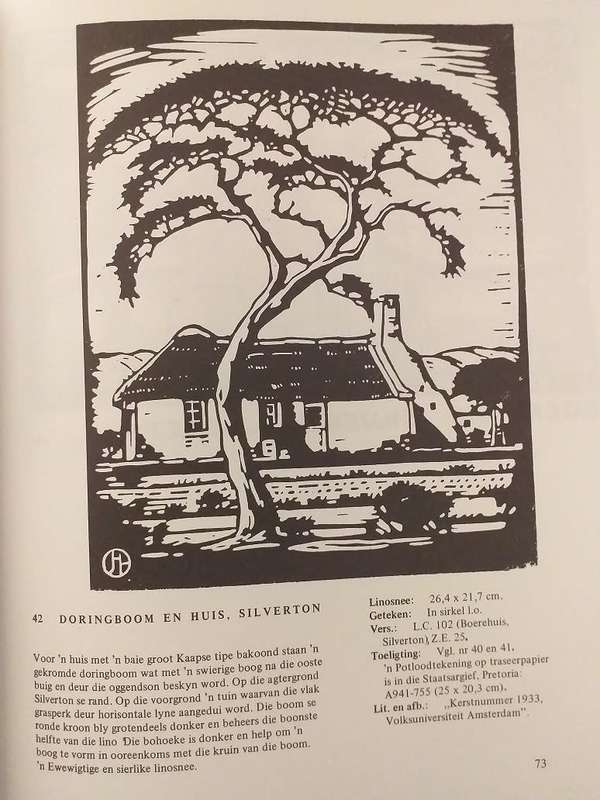 Die hout en linosniee van JH Pierneef (FEG NIlant) no 9 of 150 geteken outeur Deluxe uitgawe