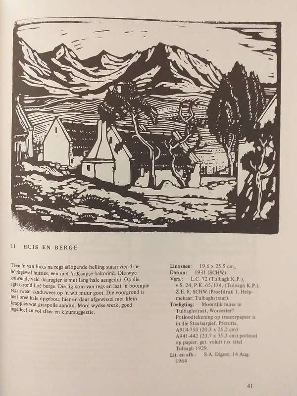 Die hout en linosniee van JH Pierneef (FEG NIlant) no 9 of 150 geteken outeur Deluxe uitgawe