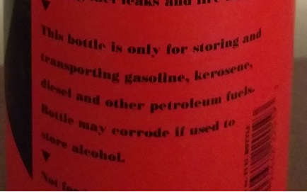 973mL 33 Fl oz MSR Fuel bottle for liquid petroleum products like paraffin or kerosene