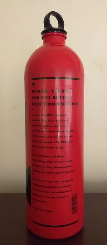 973mL 33 Fl oz MSR Fuel bottle for liquid petroleum products like paraffin or kerosene