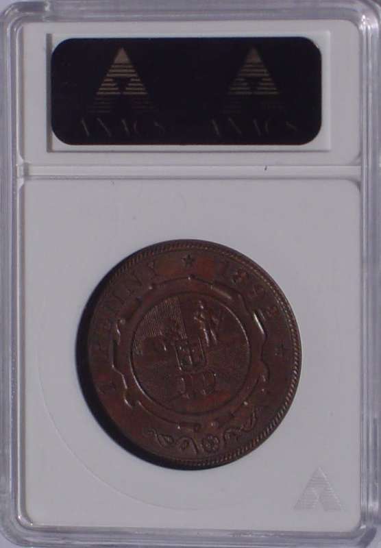 1892 ZAR Anacs MS63 BRN pennie penny