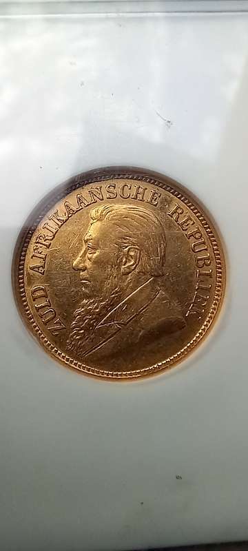 1894 ZAR NGC AU58 Halfpond