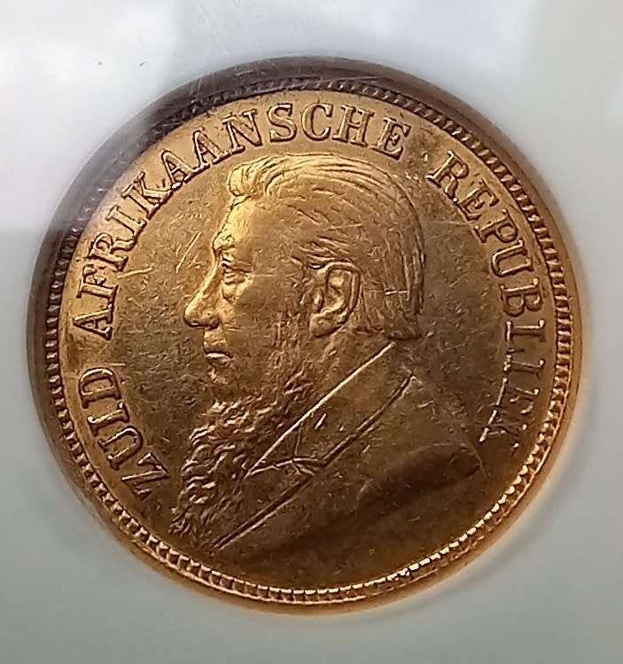 1894 ZAR NGC AU58 Halfpond