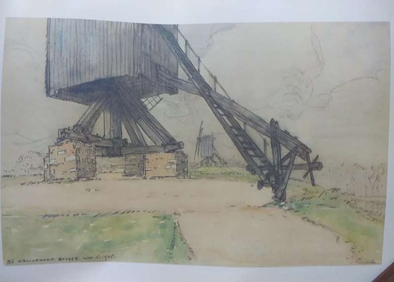 Colour Print JH Pierneef Kruispoort Brugge November 5 1925